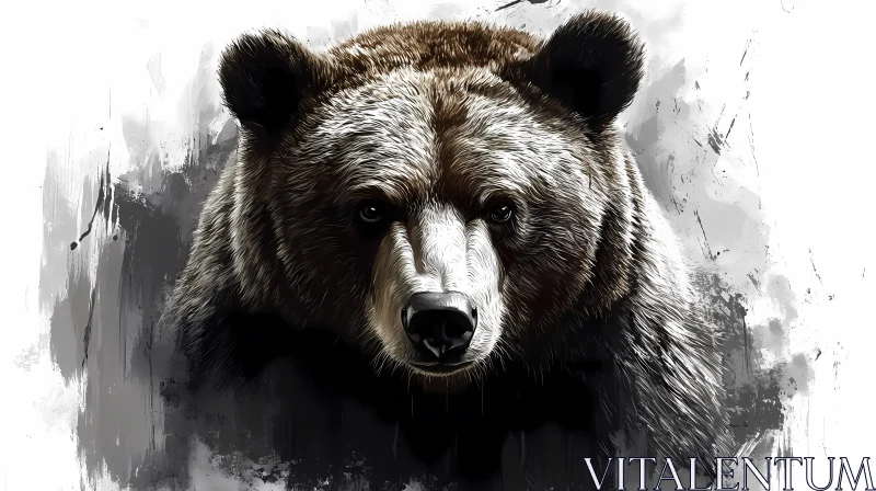 Grizzly Bear Art AI Image