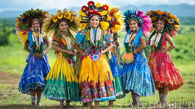 Women in Traditional Dress AI Image