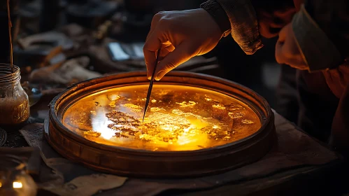 Gilding Process Close-Up