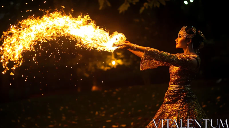 AI ART Enchanting Fire Dance