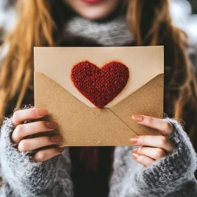 Red Heart on Envelope: A Symbol of Love