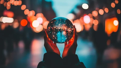 Urban Reflection in Glass Orb