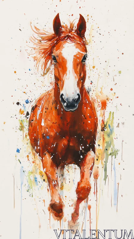 AI ART Abstract Horse in Motion