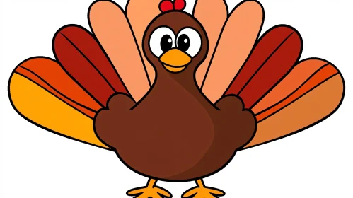 Animated Thanksgiving Turkey Illustration