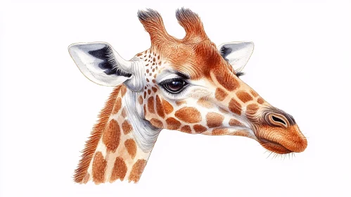Giraffe Art Portrait