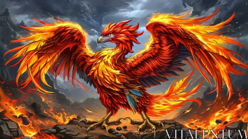 Majestic Phoenix: A Symbol of Hope and Renewal AI Image