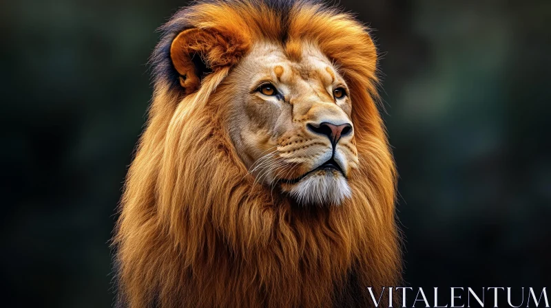 Regal Lion in Wildlife Setting