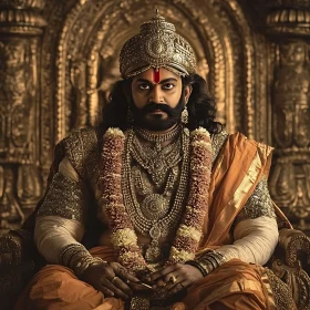 Royal Figure with Ornate Jewelry