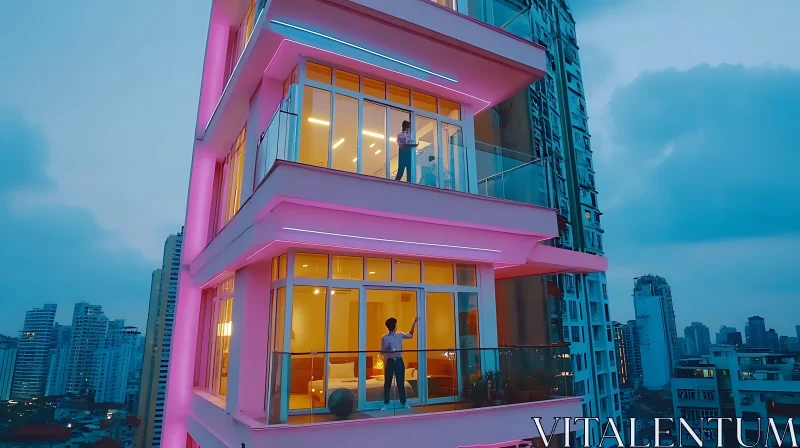 Contemporary Urban Architecture at Night