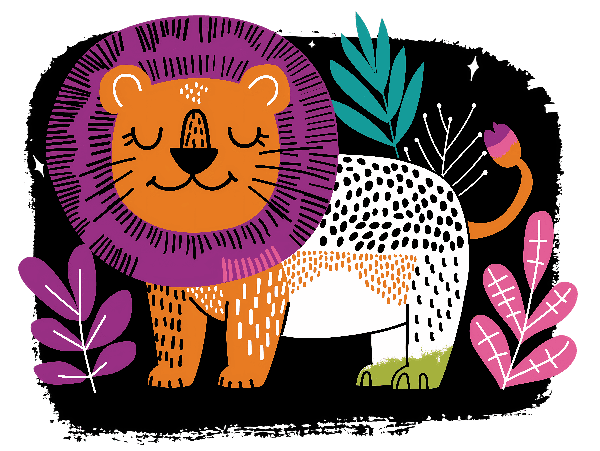 Cute Lion Illustration
