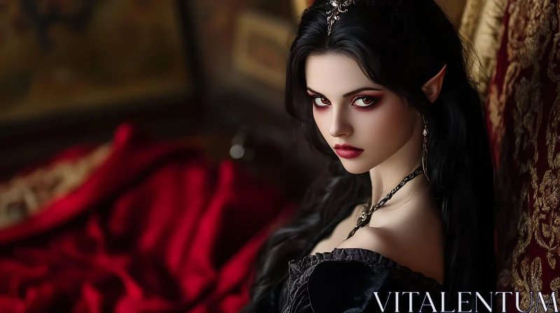 Dark Elf Beauty: A Gothic Portrait