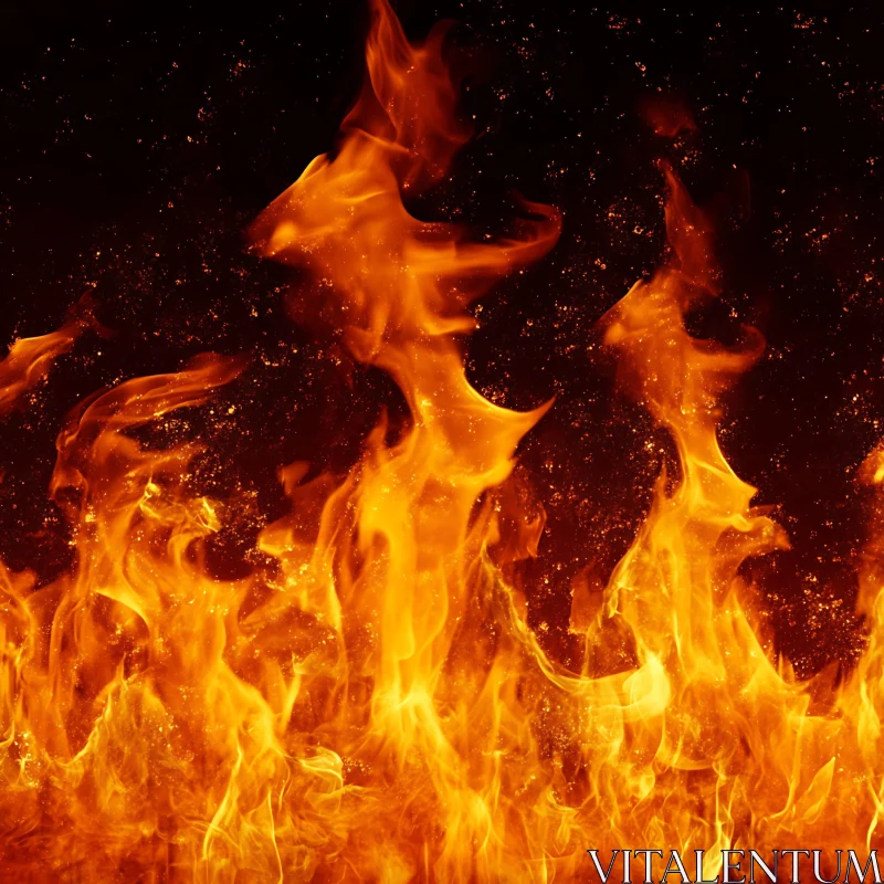 Bright Orange and Yellow Flames