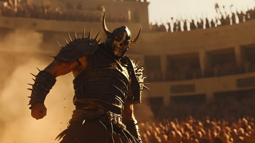 Gladiator with Skull Mask