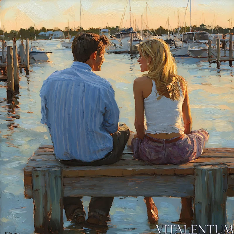 Dockside Romance at Sunset