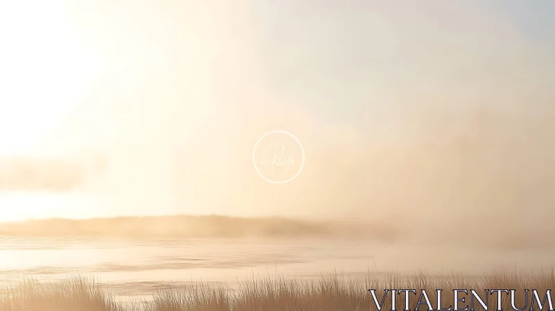 Misty Morning in Wetlands
