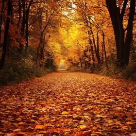 Autumnal Forest Path