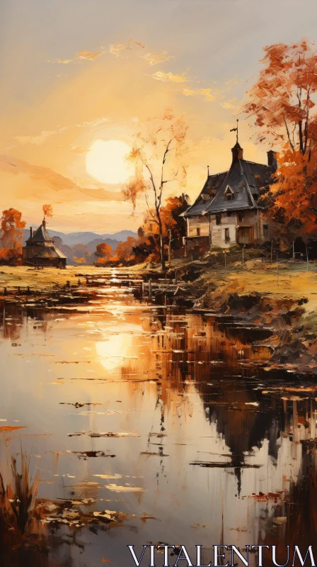 Scenic River Landscape at Sunset