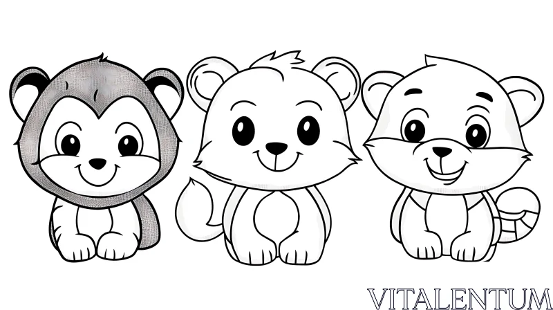 Playful Cartoon Animals for Kids