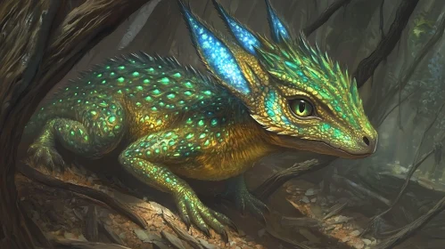 Whimsical Lizard Portrait