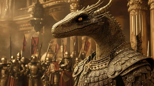 Dragon Knight Commander in Golden Armor