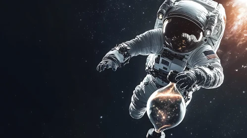 Space Explorer with Cosmic Light