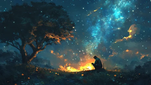 Stargazing Night Landscape