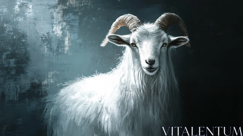 Graceful Goat in Detailed Portraiture