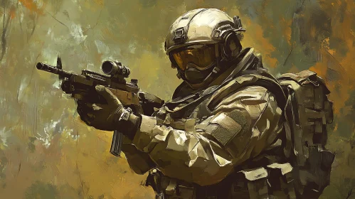 Military Soldier in Action