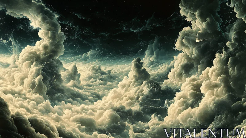 Ethereal Clouds: An Indigo Sky Canvas
