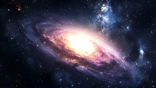 Swirling Galaxy among Stars