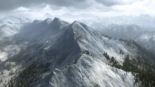 Scenic Snowy Mountainous Landscape
