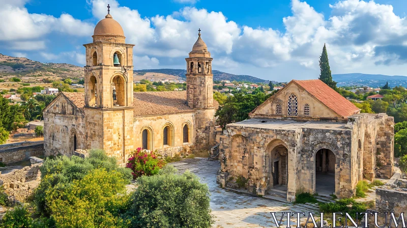 Historic Church Architecture in Sunlight