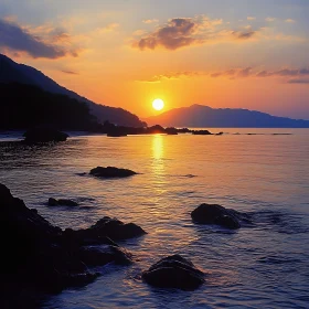 Golden Hour at the Rocky Coast