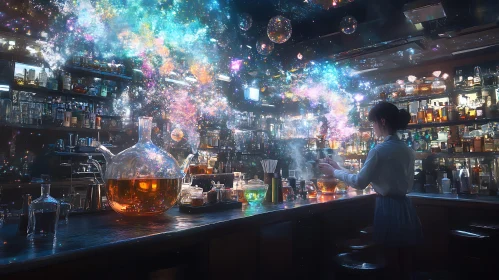 Magical Laboratory: A Cosmic Alchemist's Workspace