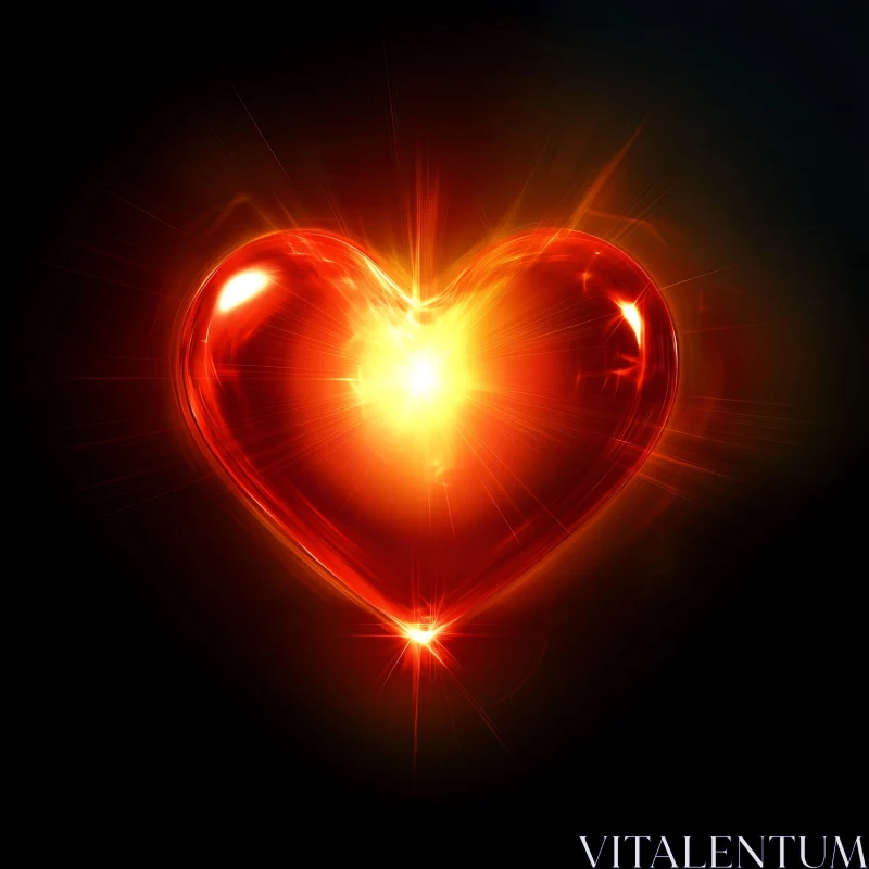 Radiant Heart: An Emblem of Passion