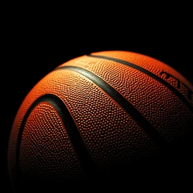 Orange Basketball on Black