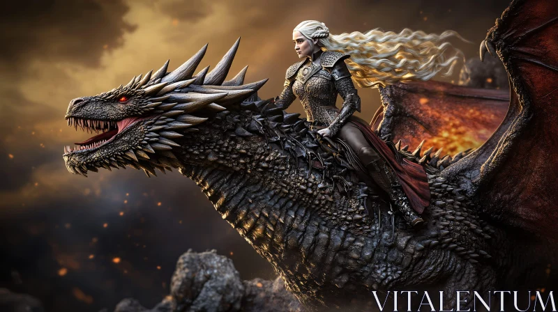 Epic Dragon and Warrior
