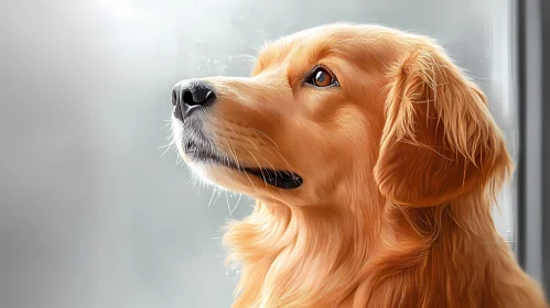 Golden Retriever in Soft Light