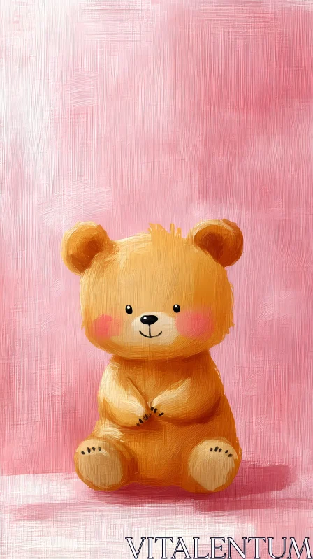 Cute Illustrated Teddy Bear