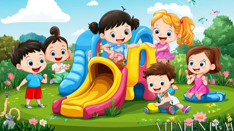 Children's Cartoon Playground Fun