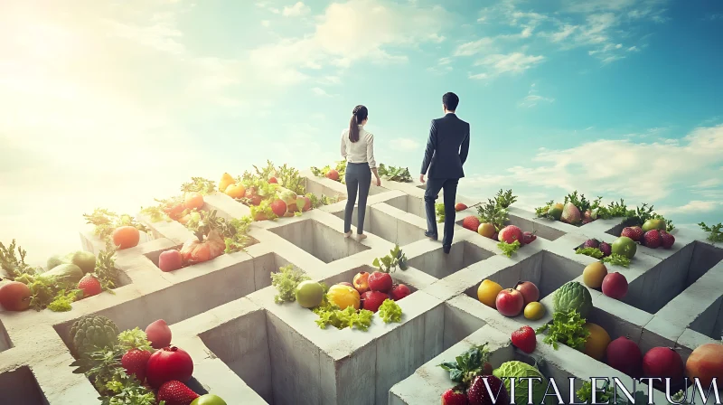 Fruit Maze Journey AI Image