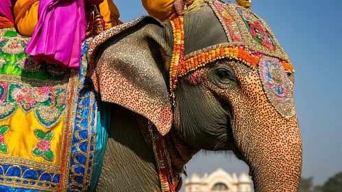 Decorated Elephant at Indian Festival