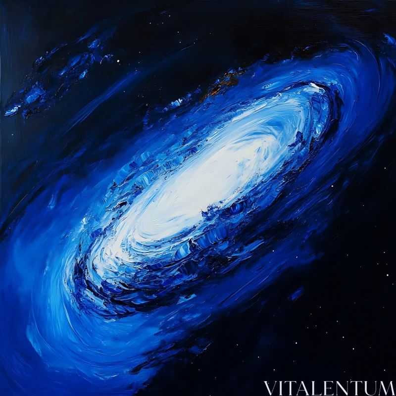 Cosmic Blues Abstract Painting