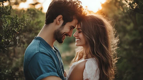 Golden Hour Romance: Shared Smiles