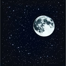 Celestial Moon and Stars