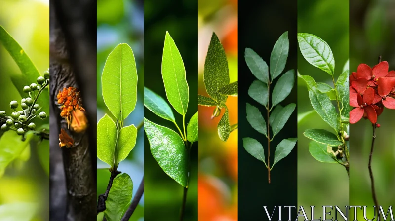 Vertical Panels of Floral Specimens