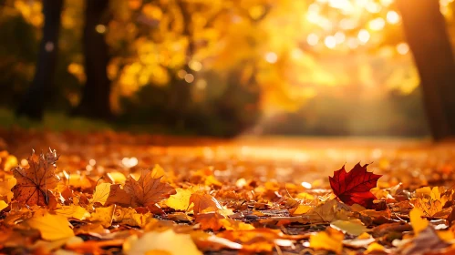 Autumnal Foliage in Sunlight