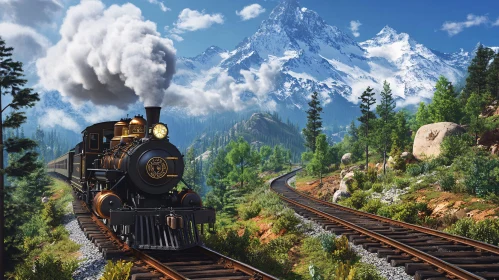 Scenic Mountain Train Journey