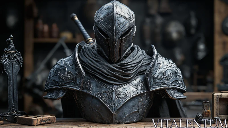 Detailed Armor of a Medieval Warrior
