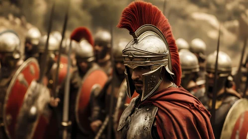 Ancient Roman Legionary Ready for Battle